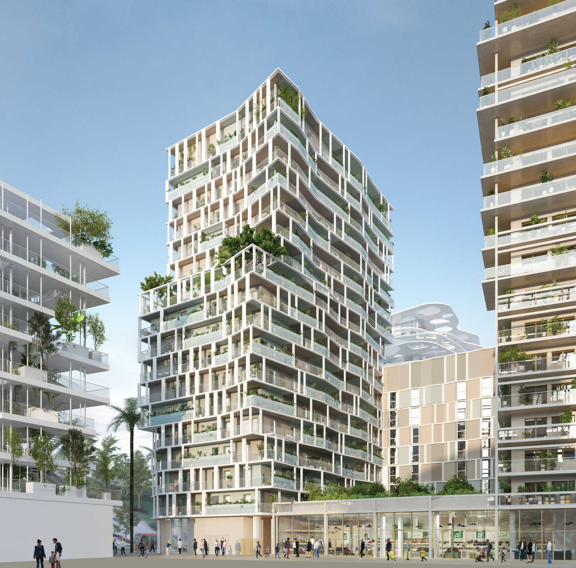 Vue extérieure Résidence Reva à Nice - quartier JOIA