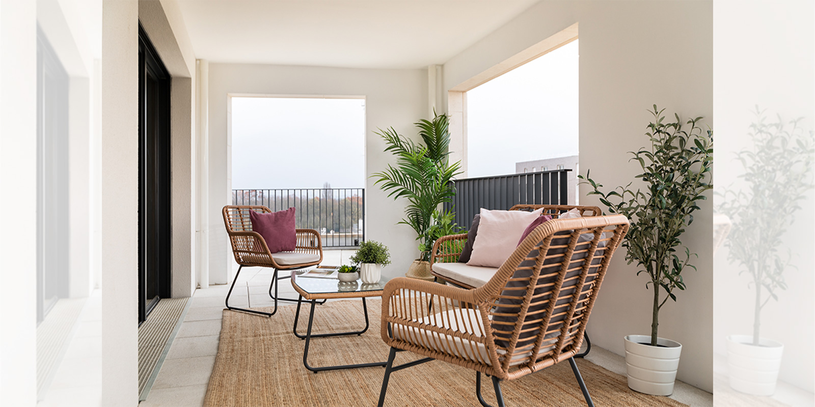 Balcon d'un logement neuf à Châtenay-Malabry