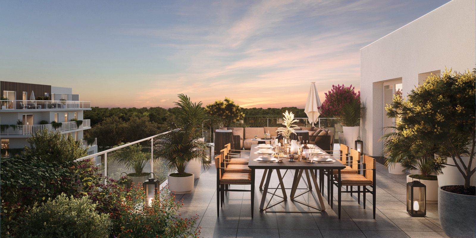 appartements neufs pers de la terrasse de la résidence Domaine des Prunais à Villiers sur Marne