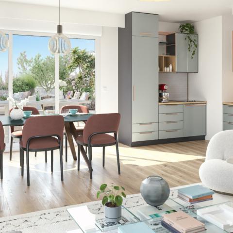 appartement neuf pers interieure salon centralquai Villeneuve la Garenne