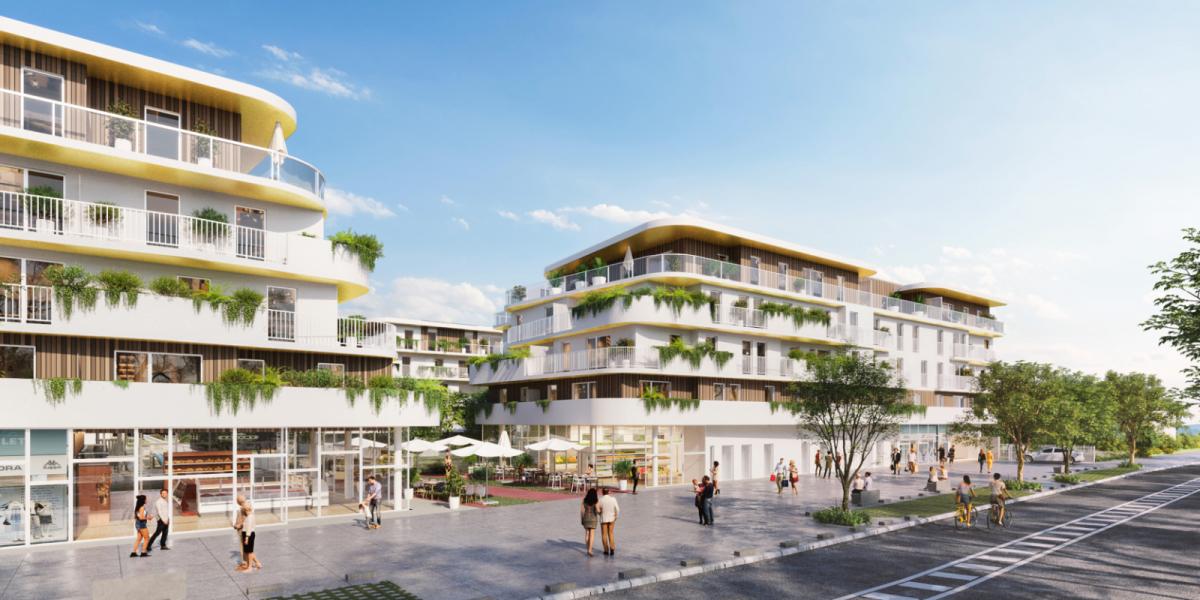 appartements neufs pers extérieure vue côté de la résidence Domaine des Prunais à Villiers sur Marne