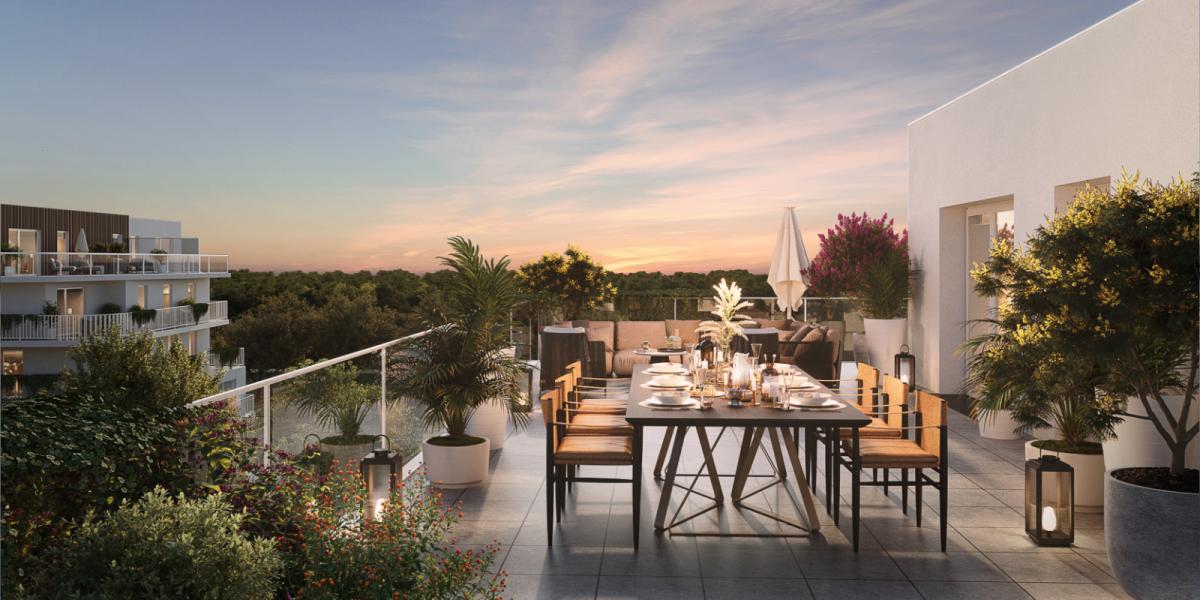 appartements neufs pers de la terrasse de la résidence Domaine des Prunais à Villiers sur Marne